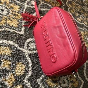 Valentino Mia Leather Logo Embossed Crossbody Bag